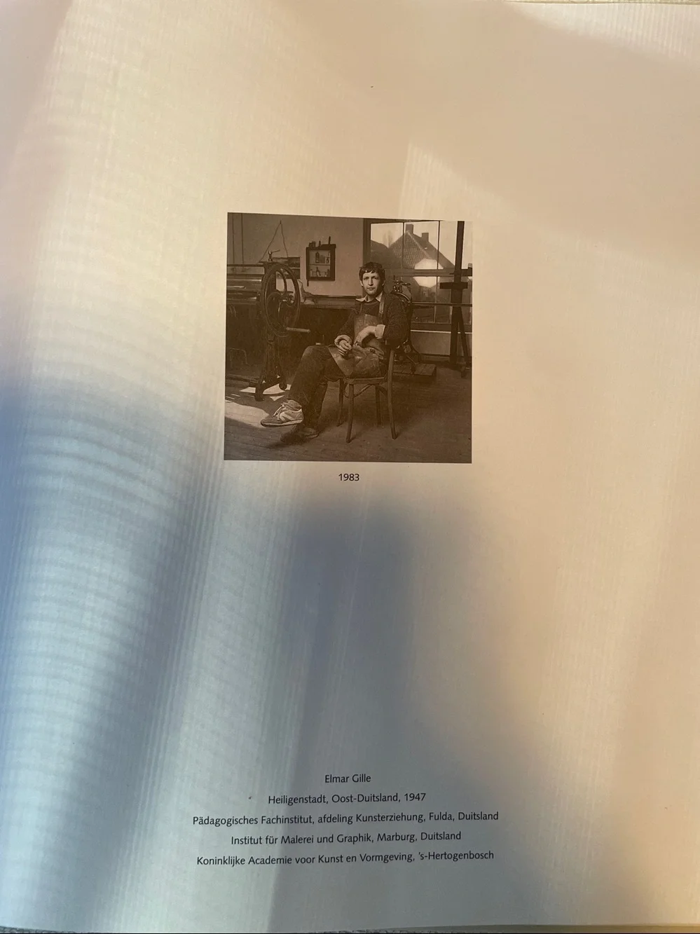 Elmer Gille Monograph of Dutch Painter Cream and White Art Book